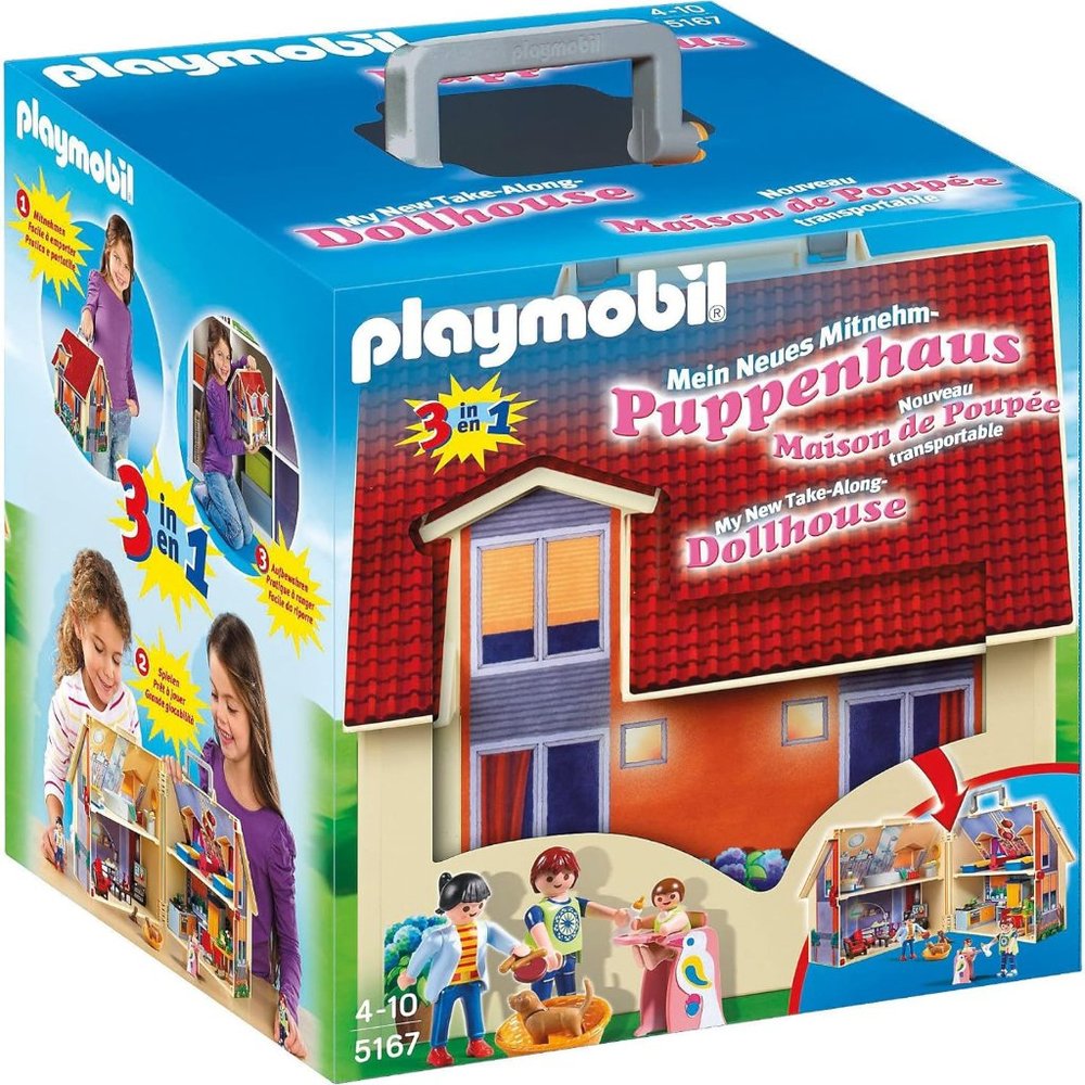 PLAYMOBIL Take Along Modern Doll House 5167 Brand New (box is slightly damaged)